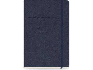 Ημερολόγιο ημερήσιο The Writing Fields Softline 2000 14x21cm 2024 με λάστιχο soft εξώφυλλο με υφή δέρματος μπλε